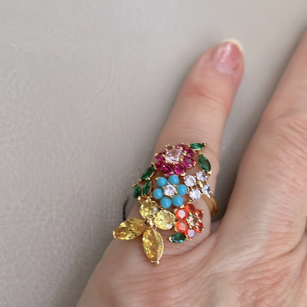 Kate Spade Vibrant Floral Cluster Ring - Picture 8 of 8